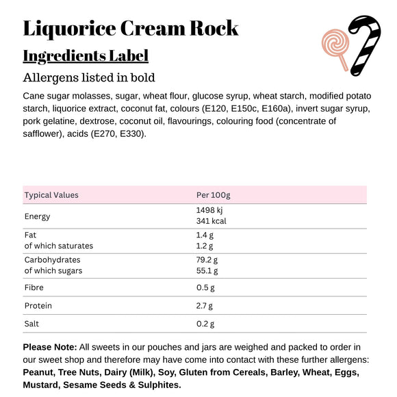Liquorice Cream Rock