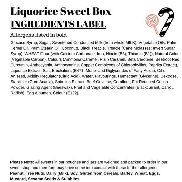 Liquorice Sweet Box