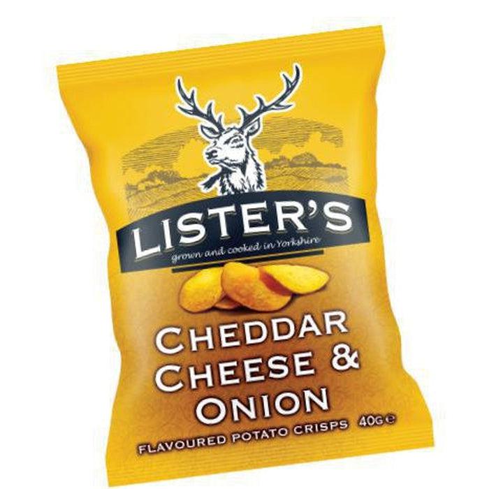 Listers Crisps Cheddar Cheese & Onion 40g