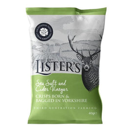 Listers Crisps Sea Salt & Cider Vinegar 40g