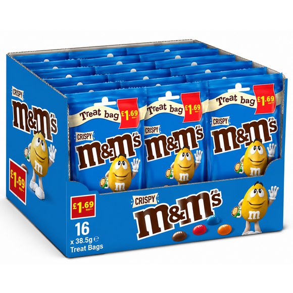 M&M's Crispy Chocolate Treat Bags 77g PMP