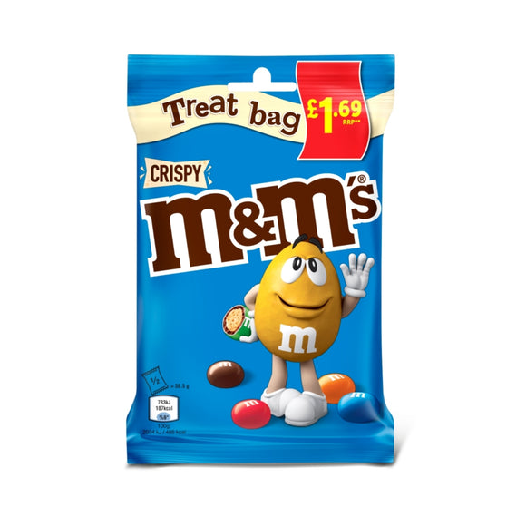 M&M's Crispy Chocolate Treat Bags 77g