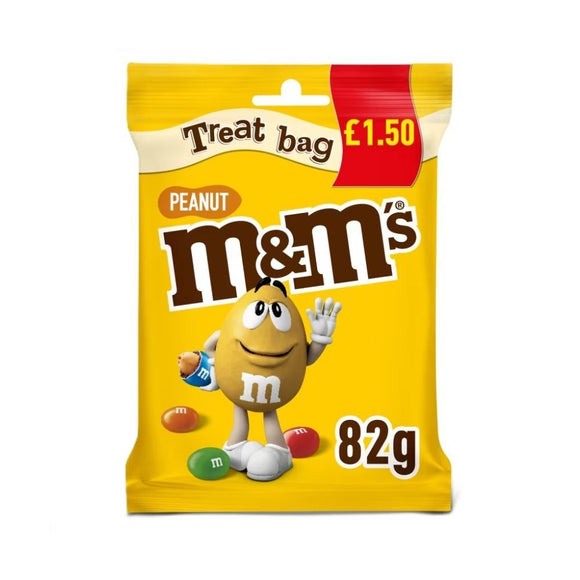 M&M's Peanut Chocolate Treat Bags 82g