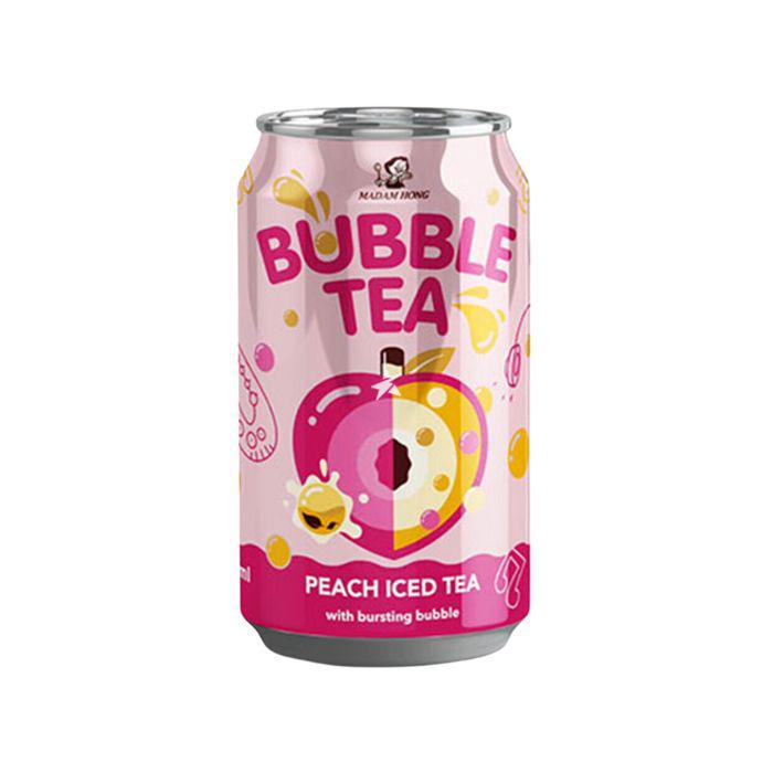 Madam Hong Peach Iced Bubble Tea with Bursting Bobba 320ml