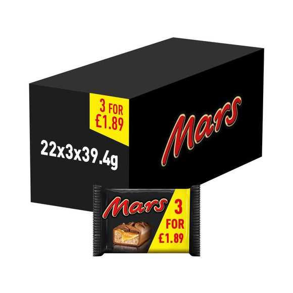 Mars Chocolate Bar Multipack 3 Pack 118.2g PMP