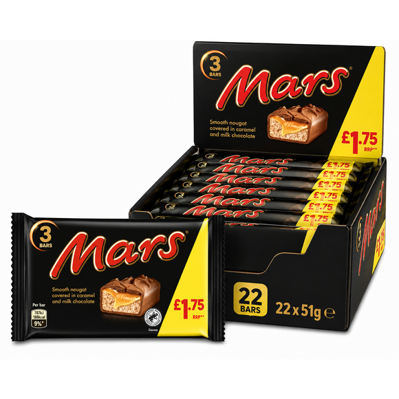 Mars Chocolate Bar Multipack 3 Pack 118.2g PMP