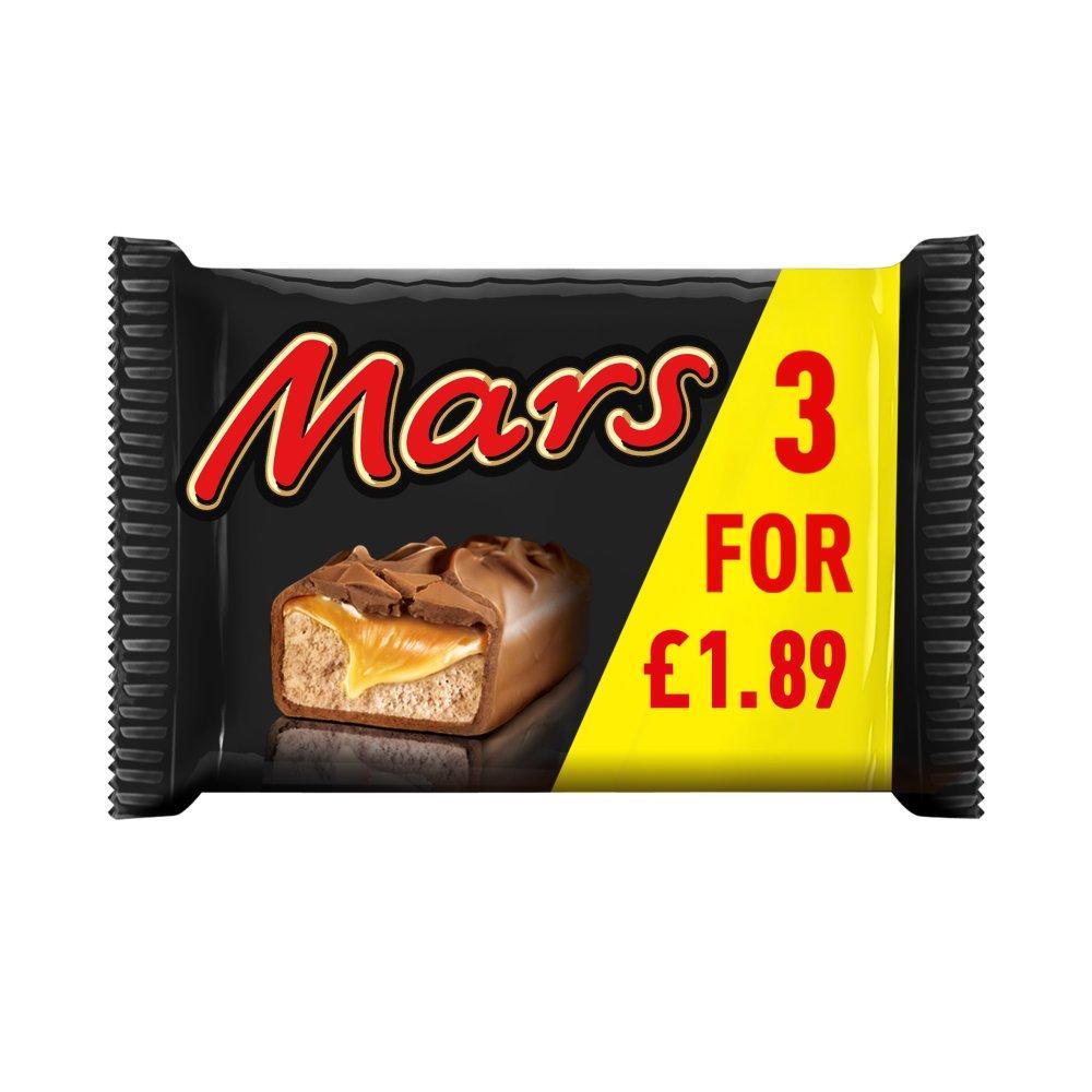 Mars Chocolate Bar Multipack 3 Pack 118.2g PMP – Giant Bradley's Online ...