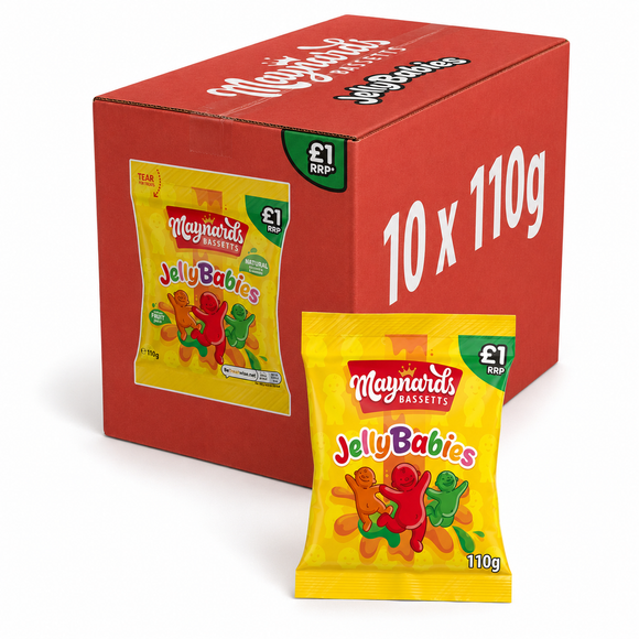Maynards Bassetts Jelly Babies Sweets Bag 110g PMP