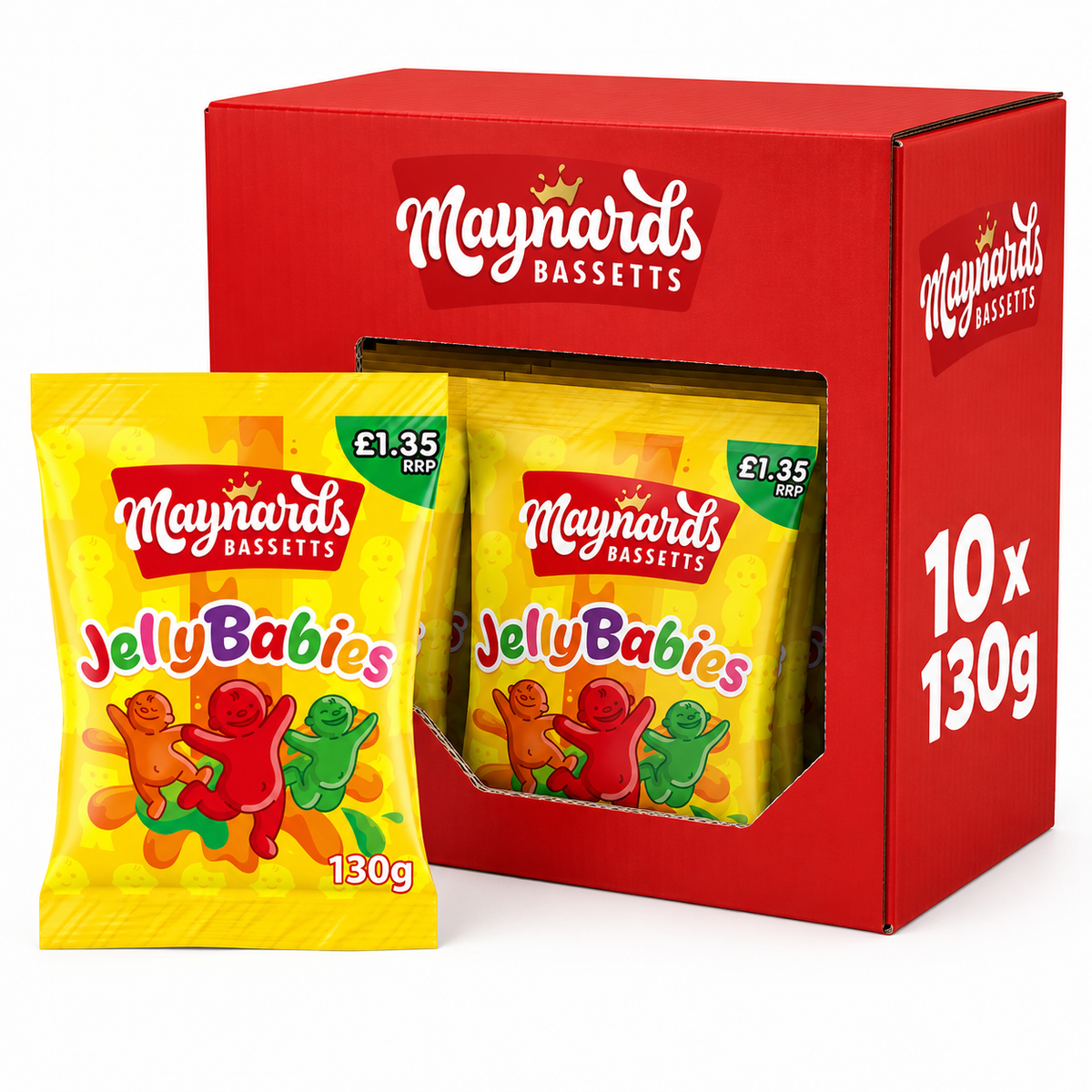 Maynards Bassetts Jelly Babies Sweets Bag 130g PMP