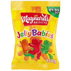 Maynards Bassetts Jelly Babies Sweets Bag 130g PMP