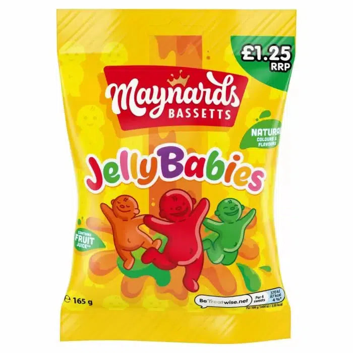 Maynards Bassetts Jelly Babies Sweets Bag 130g