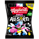 Maynards Bassetts Liquorice Allsorts Sweets Bag 130g PMP