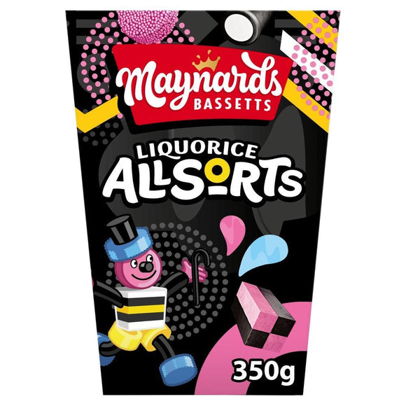 Maynards Bassetts Liquorice Allsorts Sweets Carton 350g