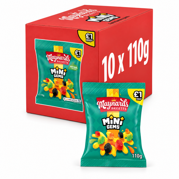 Maynards Bassetts Mini Gems 110g PMP