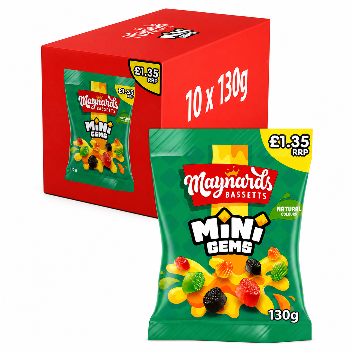 Maynards Bassetts Mini Gems 130g PMP