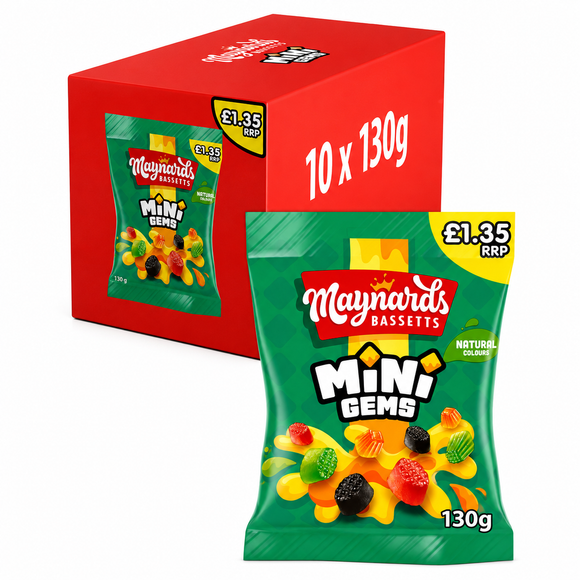 Maynards Bassetts Mini Gems 130g PMP