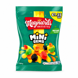 Maynards Bassetts Mini Gems 130g PMP