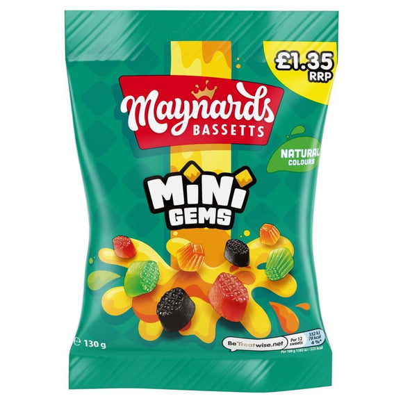 Maynards Bassetts Mini Gems 130g