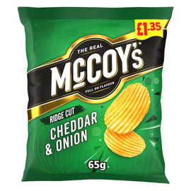 McCoy's Cheddar & Onion Crisps 65g PMP