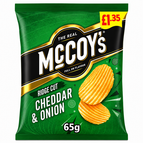 McCoy's Cheddar & Onion Crisps 65g PMP