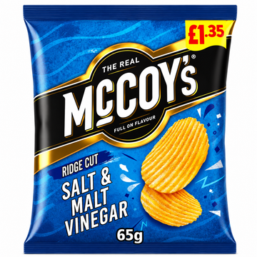 McCoy's Salt & Malt Vinegar Crisps 65g PMP
