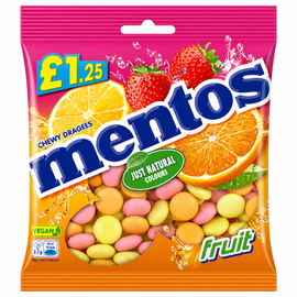 Mentos Chewy Dragees Fruit 135g PMP