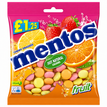 Mentos Chewy Dragees Fruit 135g PMP