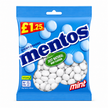 Mentos Chewy Dragees Mint Flavour Bag 135g PMP