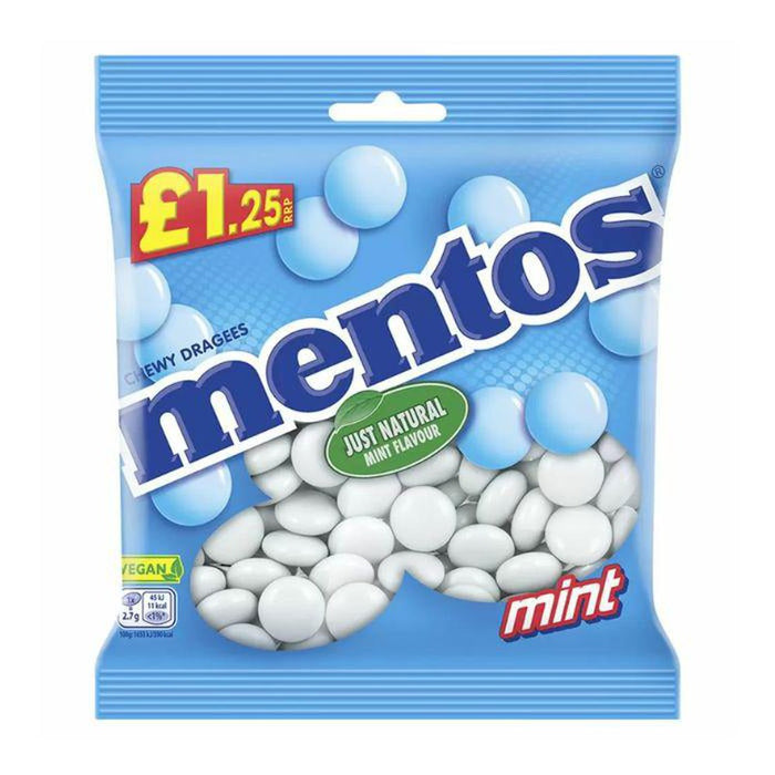 Mentos Chewy Dragees Mint Flavour Bag 135g