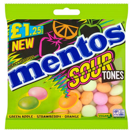 Mentos Sour Tones Chewy Dragees Bag 135g PMP