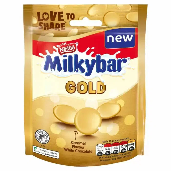 Milkybar Buttons Gold Caramel White Chocolate Sharing Bag 86g