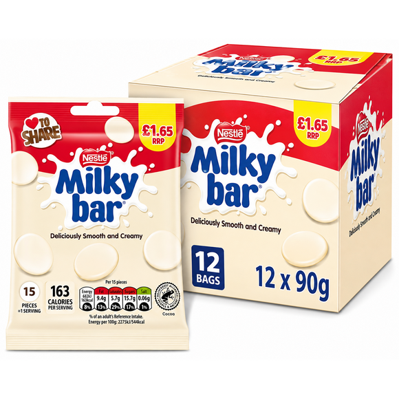 Milkybar White Chocolate Buttons Share Bag 85g PMP