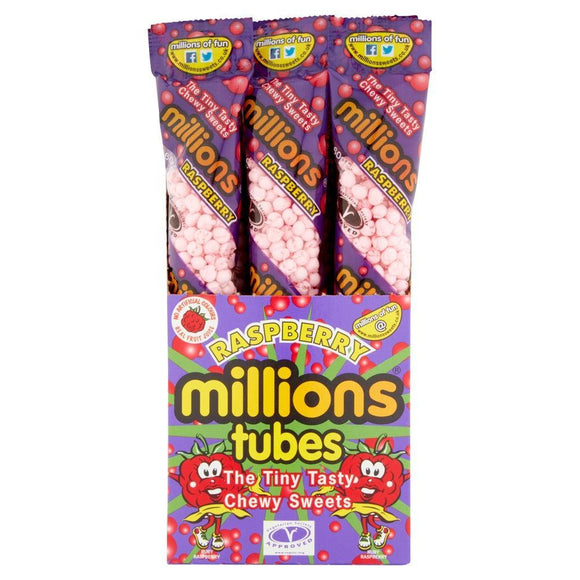 Millions Raspberry Tubes 55g