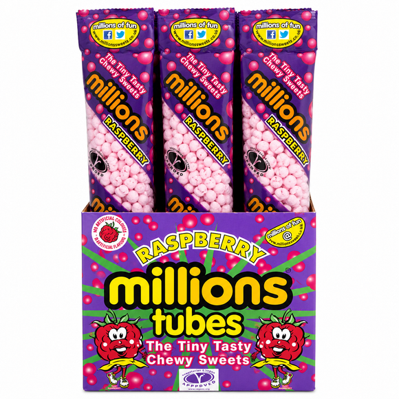 Millions Raspberry Tubes 55g