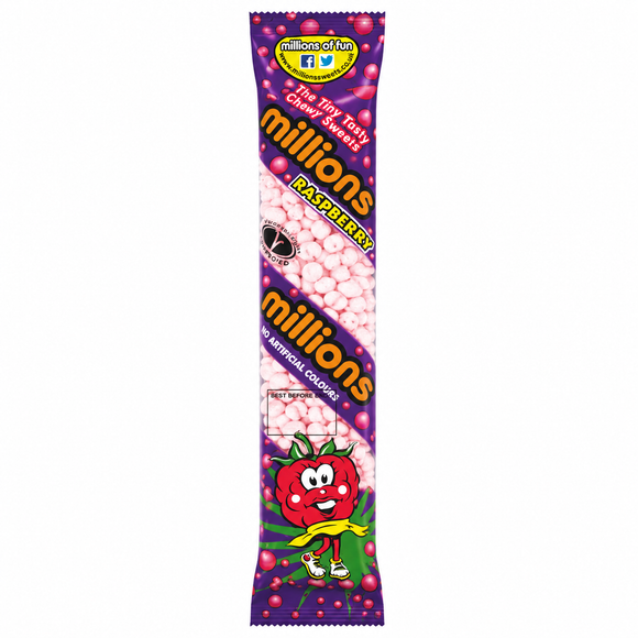 Millions Raspberry Tubes 55g