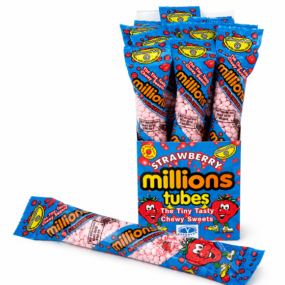 Millions Strawberry Tubes 55g