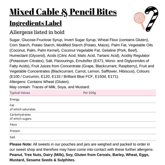 Mixed Cable & Pencil Bites