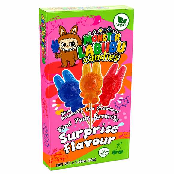 Monster Labubu Surprise Flavour Lollipop 30g