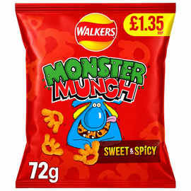 Monster Munch Sweet & Spicy Flamin' Hot 72g PMP