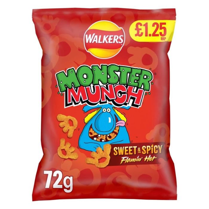Monster Munch Sweet & Spicy Flamin' Hot 72g