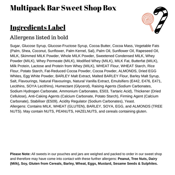 Multipack Bar Sweet Shop Box