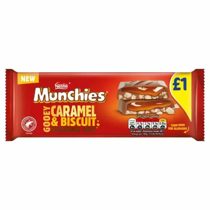 Munchies Caramel & Biscuit Chocolate Sharing Bar 87g