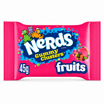 Nerds Gummy Clusters Fruit Flavour Candy Bag 45g