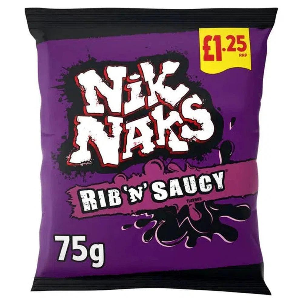 Nik Naks Rib 'N' Saucy 75g - Giant Bradley's Online Sweet Shop