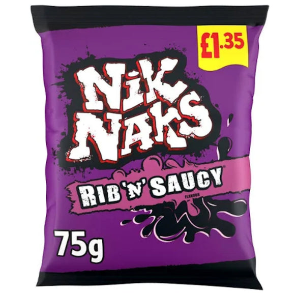 Nik Naks Rib 'N' Saucy 75g