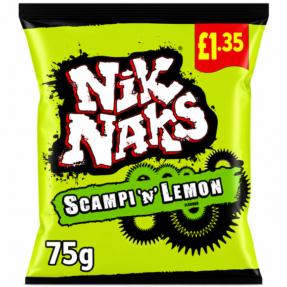 Nik Naks Scampi 'N' Lemon 75g PMP