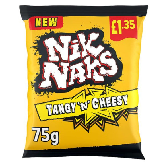 Nik Naks Tangy 'N' Cheesy Crisps 75g