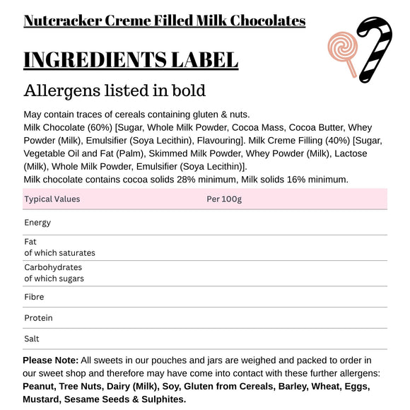 Nutcracker Creme Filled Milk Chocolates