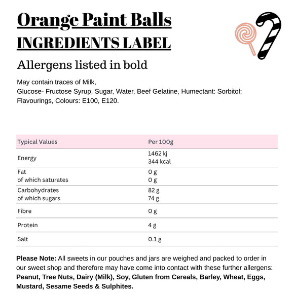 Orange Paint Balls