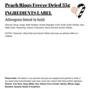 Peach Rings Freeze Dried 35g